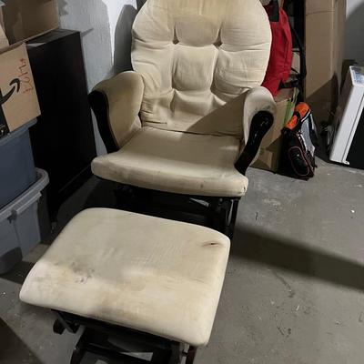 Glider chair and ottoman set