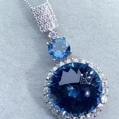 Blue Cubic Zirconia Necklace