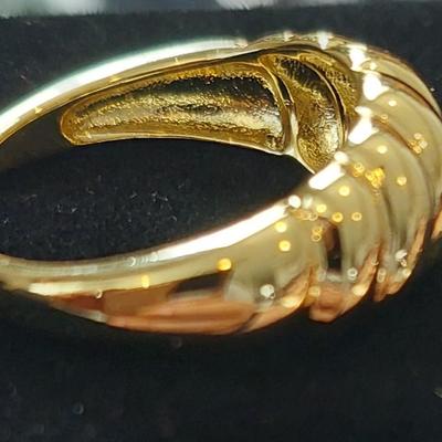 18kt Gold Overlay sterling silver Ring