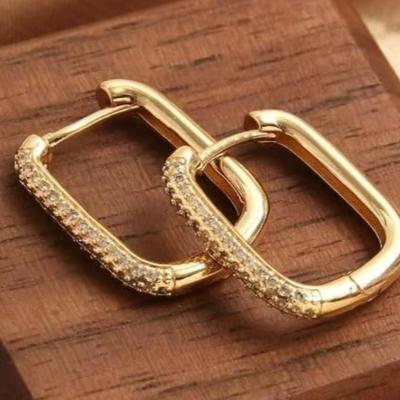 Gold Overlay 925 Sterling Silver Women's Earrings -15mm, Small Women's Silver Ring Earrings, Hypoallergenic And Lightweight