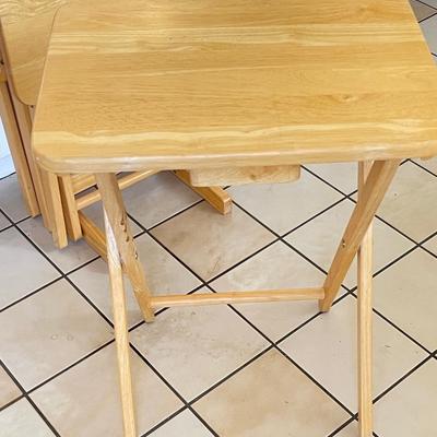 Sale Photo Thumbnail #22: wood TV trays 
4 trays