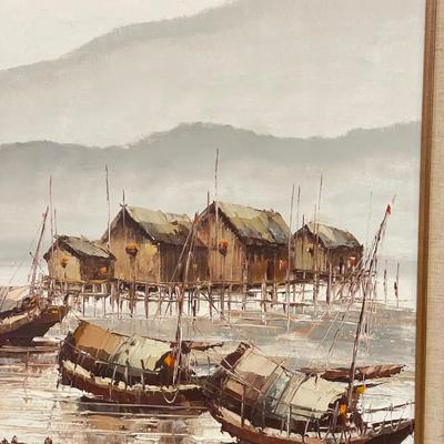 Sale Photo Thumbnail #43: Very Beautiful set of 3 paintings 
Artist P. Wong