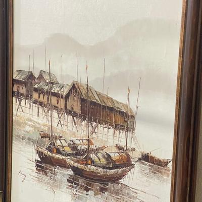 Sale Photo Thumbnail #45: Very Beautiful set of 3 paintings 
Artist P. Wong