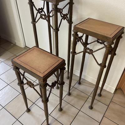 Sale Photo Thumbnail #51: Very heavy iron accent tables 
Beautiful condition