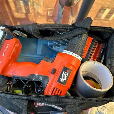 Black & Decker cordless drill bag and kit