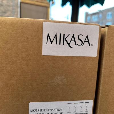 Mikasa Serenity Platinum white wine glasses