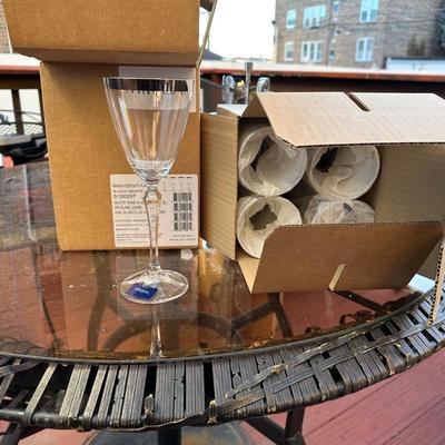 Mikasa Serenity Platinum white wine glasses