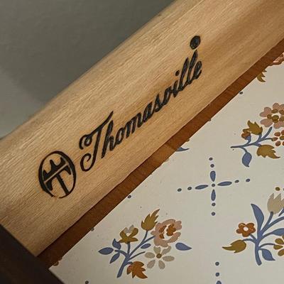 Sale Photo Thumbnail #72: Elegant Thomasville secretary desk with an upper glass display hutch
(items inside not included)