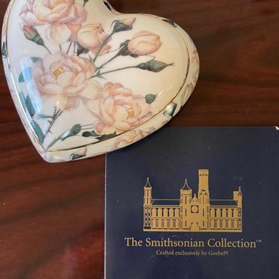 Sale Photo Thumbnail #78: beautiful heart shaped trinket box from smithsonian collection exclusively by Gorham