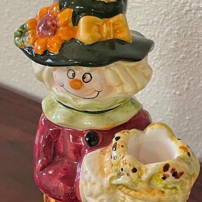 Sale Photo Thumbnail #108: Cute little fall ceramic scarecrow decor