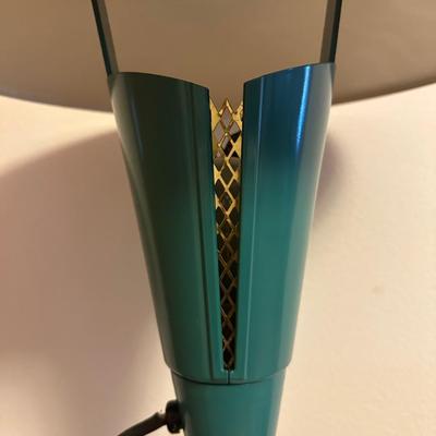 Mid-Century Modern Atomic-Style Floor Lamp with Saucer Shade