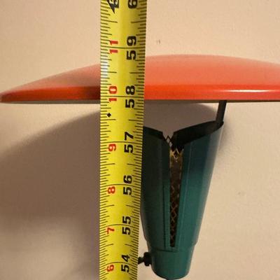 Mid-Century Modern Atomic-Style Floor Lamp with Saucer Shade