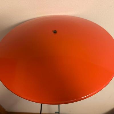 Mid-Century Modern Atomic-Style Floor Lamp with Saucer Shade