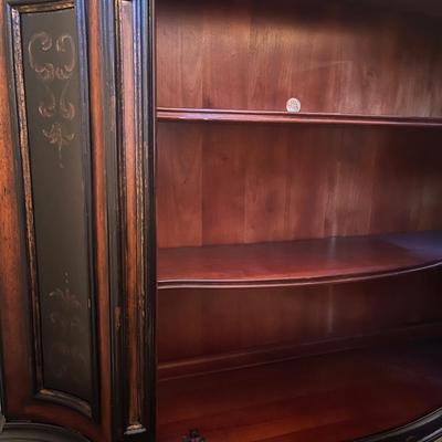 Sale Photo Thumbnail #128: Beautiful wood bar cabinet rich dark finish