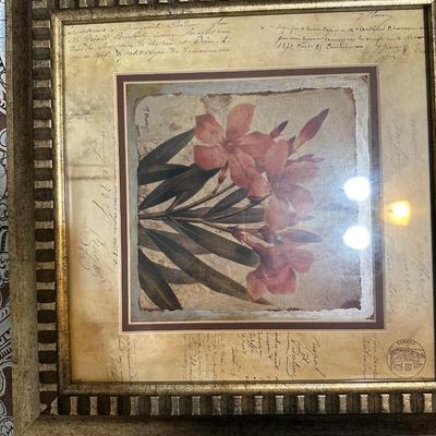 Vintage set of "Copper Rhythm" framed graphic prints by Vivian Flasch