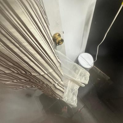 A. Byer 1950s style striped halter neck dress