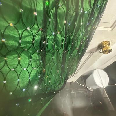 Jessica Howard dress with black velvet top with green skirt