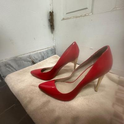 Zigi Soho red patent leather pumps