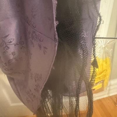 Vintage Roberta purple with black lace trim