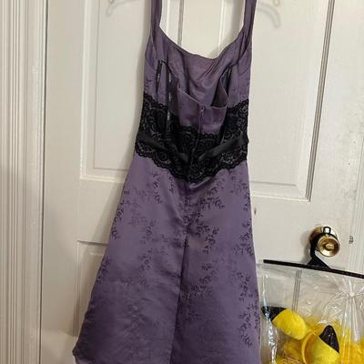 Vintage Roberta purple with black lace trim
