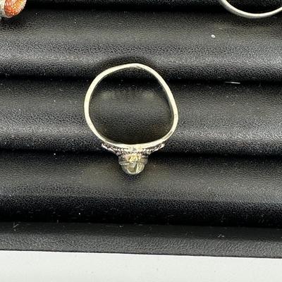 Assorted 925 Sterling Silver Plated Handmade Gemstone Rings For Women  Sizes 4 To 10