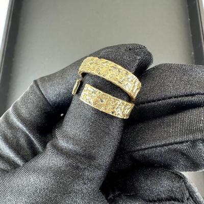 Luxurious Gold Alloy Plated Two Rings