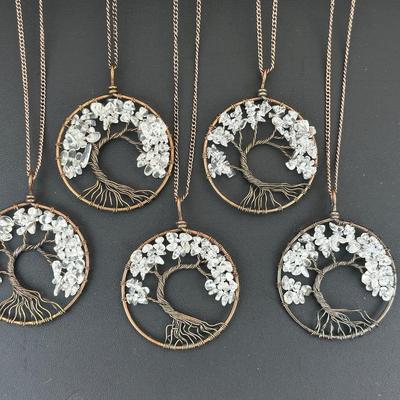 Smoky Quartz Tree Of Life Necklace Lot
