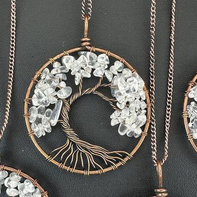 Smoky Quartz Tree Of Life Necklace Lot