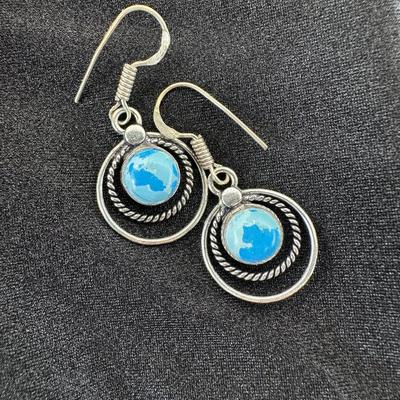 Earrings 925 Sterling Silver Plated Handmade Gemstone 