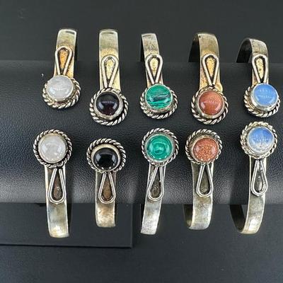 Bracelets 925 Sterling Silver Plated Handmade Gemstone 