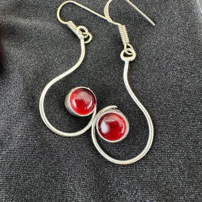 Earrings 925 Sterling Silver Plated Handmade Gemstone 