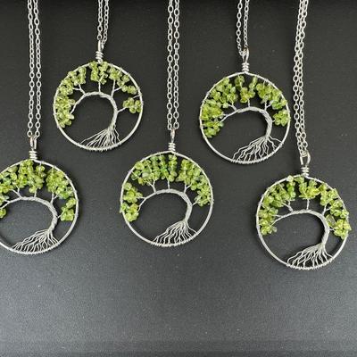 Peridot Tree Of Life Necklace Lot