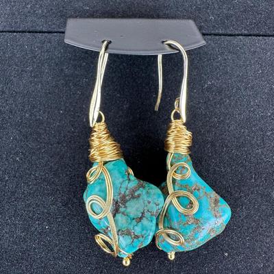 Synthetic Turquoise Earrings Lot