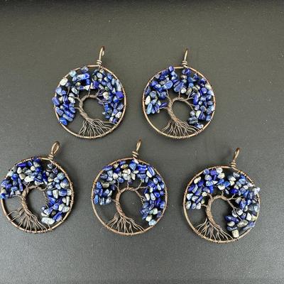 Lapis Lazuli Tree Of Life Necklace Lot