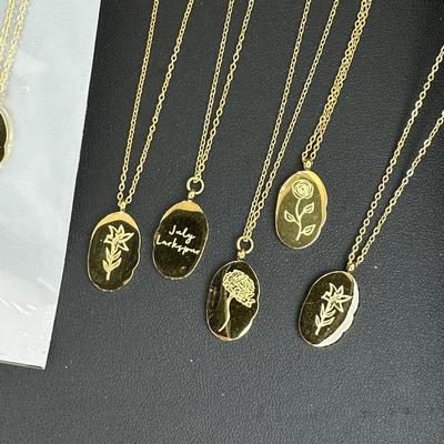 12 Birth Month Flower Collection Necklaces MIX LOT