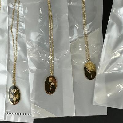12 Birth Month Flower Collection Necklaces MIX LOT