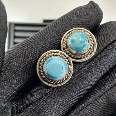 Earrings 925 Sterling Silver Plated Handmade Gemstone 