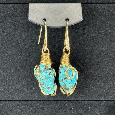 Synthetic Turquoise Necklaces And Earrings Lot