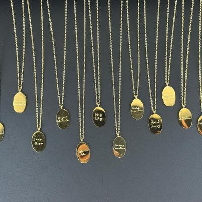 12 Birth Month Flower Collection Necklaces 