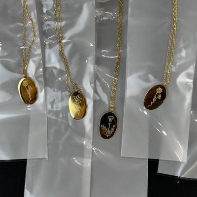 12 Birth Month Flower Collection Necklaces MIX LOT