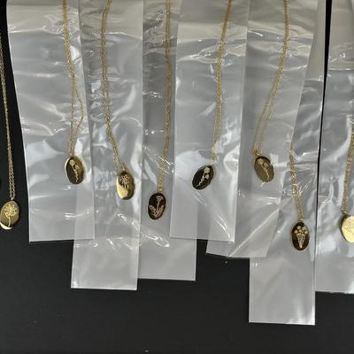 12 Birth Month Flower Collection Necklaces MIX LOT