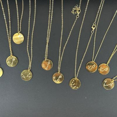 11 Pieces Birth Months Zodiac Collection Necklaces MIX LOT