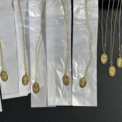 12 Birth Month Flower Collection Necklaces MIX LOT