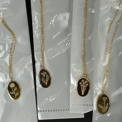 12 Birth Month Flower Collection Necklaces MIX LOT