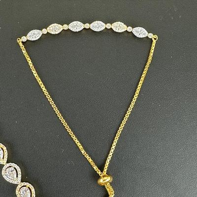 Brand New Zirconia Bracelets Rhodium Plating 3 PCS