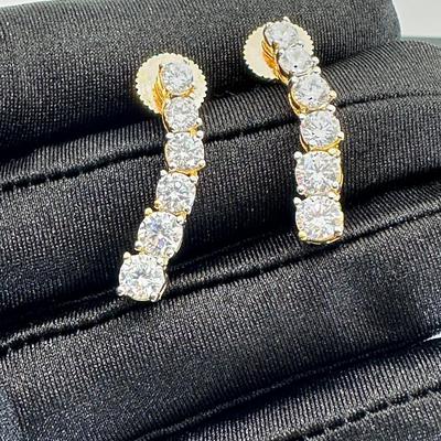 Brand New Zirconia Earrings And Necklace Rhodium Plating