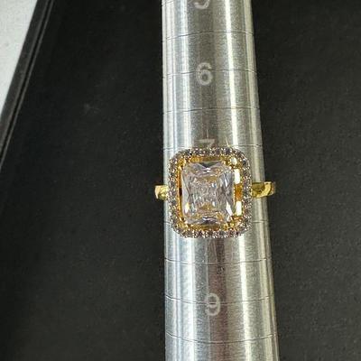 Brand New Zirconia Earrings And Ring Rhodium Plating Mix Lot