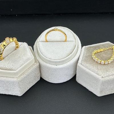 Brand New Rings 925 Sterling Silver Stamped Zirconia Mix Lot