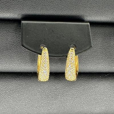 Brand New Earrings 925 Sterling Silver Stamped Zirconia