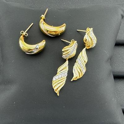 Brand New Earrings 925 Sterling Silver Stamped Zirconia